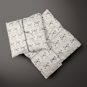 Beige natuurlijke moderne elegante kerst tissuepapier