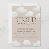 Beige natuurlijke wolk negen douche modern stijlvo kaart (Voorkant)