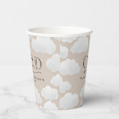 Beige natuurlijke wolk negen douche modern stijlvo papieren bekers (Rechts)