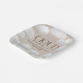 Beige natuurlijke wolk negen douche modern stijlvo papieren bordje (Gebogen)