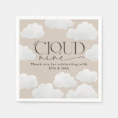 Beige natuurlijke wolk negen douche modern stijlvo servet (Voorkant)