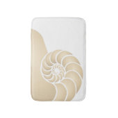 Beige Nautilus Nautical Seaside Badmat (Voorkant Verticaal)