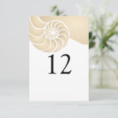 Beige Nautilus Shell Beach Wedding (Staand voorkant)