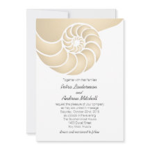 Beige Nautilus Shell Beach Wedding