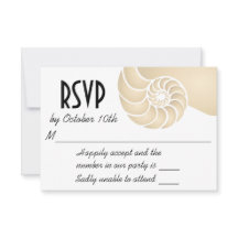 Beige Nautilus Shell Beach Wedding