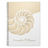 Beige Nautilus Shell Custom Nautical Notitieboek (Voorkant)
