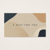 Beige Navy Blue Modern Abstracte Shapes Gift Kaart (Voorkant)