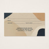 Beige Navy Blue Modern Abstracte Shapes Gift Kaart (Achterkant)