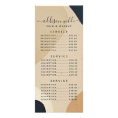 Beige Navy Blue Modern Abstracte vormen Neutraal Reclamekaart (Achterkant)