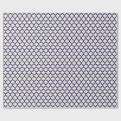 Beige Navy Blue Moroccan Quatrefoil Pattern #5 Cadeaupapier (Vlak)