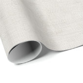 Beige Nep Linnen Bruiloft Cadeaupapier (Rol Hoek)