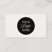 Beige Neutraal Logo QR Code Professioneel Bedrijf Visitekaartje (Achterkant)