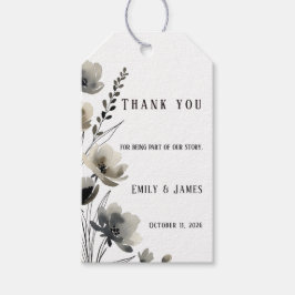 Beige Neutral Floral Wedding Cadeaulabel