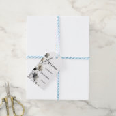 Beige Neutral Floral Wedding Cadeaulabel (Met Touw)