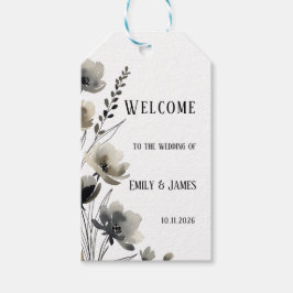 Beige Neutral Floral Wedding Cadeaulabel