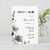 Beige Neutral Floral Wedding Kaart (Staand voorkant)