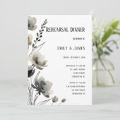 Beige Neutral Floral Wedding Kaart (Staand voorkant)