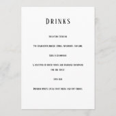 Beige Neutral Floral Wedding Menu (Achterkant)