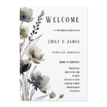 Beige Neutral Floral Wedding