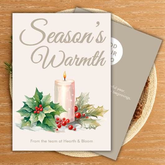 Beige Neutral Holiday Kaart