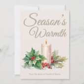 Beige Neutral Holiday Kaart (Voorkant)