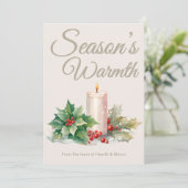 Beige Neutral Holiday Kaart (Staand voorkant)