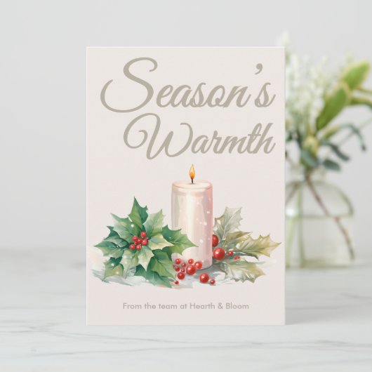 Beige Neutral Holiday Kaart (Staand voorkant)