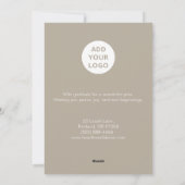 Beige Neutral Holiday Kaart (Achterkant)