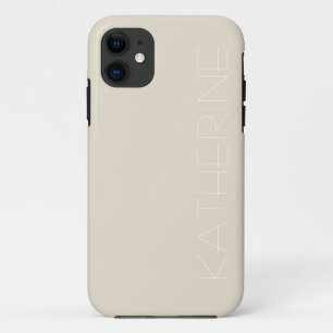 Beige neutrale aardse natuurlijke toon gepersonali Case-Mate iPhone case