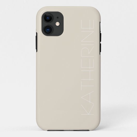 Beige neutrale aardse natuurlijke toon gepersonali Case-Mate iPhone case (Achterkant)