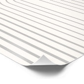 Beige Neutrale Symmetrische Regenboogvorm Wit Perfect Poster (Hoek)