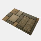Beige Neutrale Tegels Mozaïekpatroon Deurmat (Schuin)