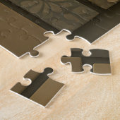 Beige Neutrale Tegels Mozaïekpatroon Legpuzzel (Zijkant)