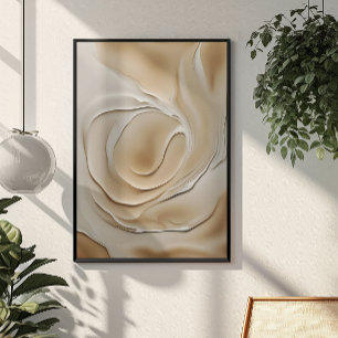 Beige Neutralen Trenden Abstracte Kunst Poster