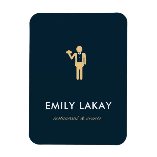 Beige ober silhouette blauw magneet (Verticaal)