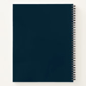 Beige ober silhouette blauw notitieboek (Achterkant)