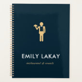 Beige ober silhouette blauw planner (Voorkant)