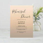 Beige Ombre Background Rehearsal Kaart (Staand voorkant)