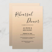 Beige Ombre Background Rehearsal Kaart (Voorkant / Achterkant)