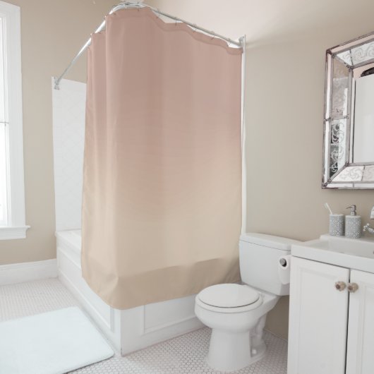 Beige Ombre Elegant Gradient Shower Curtain Douchegordijn (In situ)