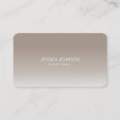 Beige Ombre Moderne minimalistische QR notaris fot Visitekaartje (Voorkant)