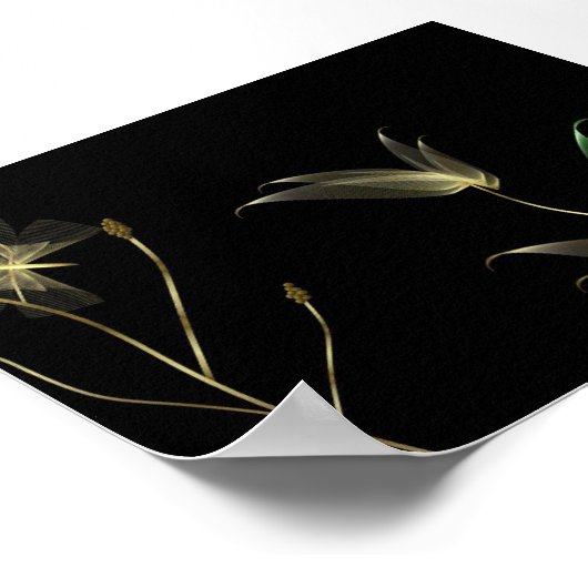 Beige on Black Poster (Hoek)