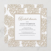 BEIGE onder het Zee koraal modern VRIJGEZELLENFEES Kaart (Voorkant / Achterkant)