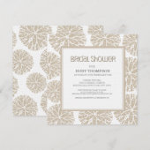 BEIGE onder het Zee koraal modern VRIJGEZELLENFEES Kaart (Voorkant / Achterkant)