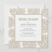 BEIGE onder het Zee koraal modern VRIJGEZELLENFEES Kaart (Voorkant)