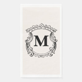 Beige op maat gemaakt monogram wapen servet