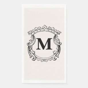 Beige op maat gemaakt monogram wapen servet
