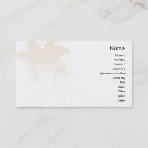 Beige op witte plaat - zaken visitekaartje