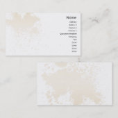 Beige op witte plaat - zaken visitekaartje (Voorkant / Achterkant)