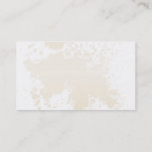 Beige op witte plaat - zaken visitekaartje (Achterkant)